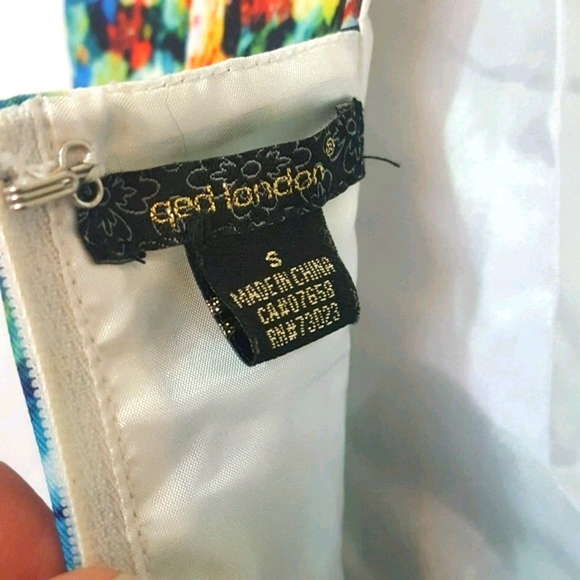 Qed London Dress Small Floral Spring Lined Zippered Fitted - Picture 7 of 8